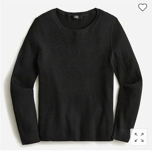 J. Crew Ribbed Long Sleeve Black Sweater T-Shirt